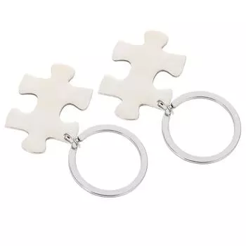 Брелок для ключей на день святого Валентина, подарок для пары, мужские брелки из нержавеющей стали серебряный