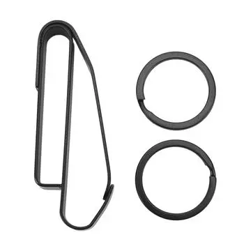 Брелок для ключей на пояс из нержавеющей стали с петлей для ремня и 2 кольцами для ключей для исправительных учреждений