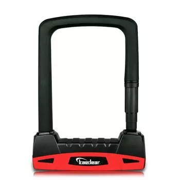 Брелок для ключей на велосипед Kaedear, длина 160 мм, ширина 108 мм, диаметр 13 мм, прочный цилиндровый ключ, услуга по восстановлению утерянного ключа, U-образный замок, защита от кражи красный