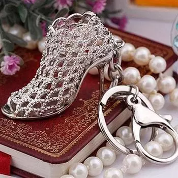 Брелок для ключей на высоком каблуке со стразами, креативный орнамент для сумки, подарок