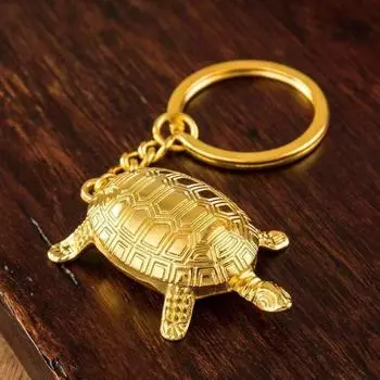Брелок для ключей Nacai Little Golden Turtle, подвеска из сплава, креативная личность, брелок для автомобиля, кольцо для ключей, интернет-знаменитость, милая женская подвеска золотой