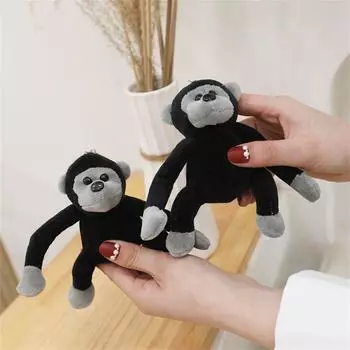 Брелок для ключей Обезьянка Брелок Плюшевая подвеска Брелки Кукла Шимпанзе Плюшевые куклы Плюшевая игрушка Горилла чёрный