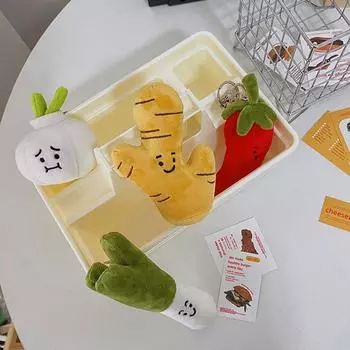 Брелок для ключей от машины, плюшевая игрушка, подвеска, мягкая плюшевая кукла, игрушка, подвеска в виде овоща, женский брелок Green Onion