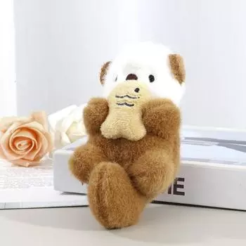 Брелок для ключей Otter с рыбой, плюшевой сумкой, подвеской, милым животным Otter серый