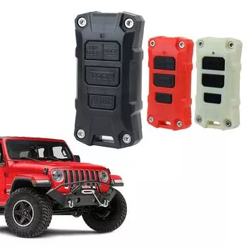 Брелок для ключей, пластиковый материал, защитный чехол для Jeep Wrangler JL 2018 2019 2020 2021 2024, чехол для ключа, украшение для автомобиля белый