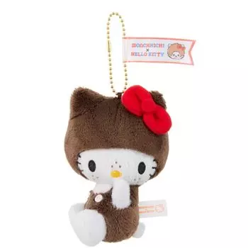 Брелок для ключей Plush Kitty x Monchhichi Kitty Big Face из нержавеющей стали [Sekiguchi]