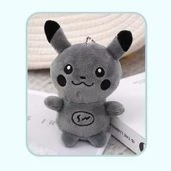 Брелок для ключей Pokemon Pikachu Plush, мультяшная милая кукла, парная сумка, подвеска, брелок для автомобиля, плюшевая игрушка Pikachu, подарок для ребенка