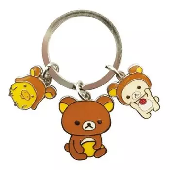 Брелок для ключей Rilakkuma металлический брелок Standard [Ushikubo Kogeisha] 3-х прядный RK-001