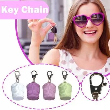 Брелок для ключей с блеском для губ и помадой, Брелок для ключей с блеском для губ, Портативный чехол для помады One Size светло-зеленый