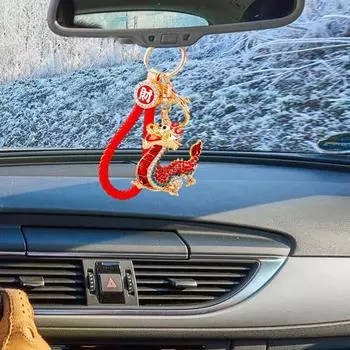 Брелок для ключей с драконом и стразами, изысканный весенний брелок для удачи и удачи, украшение для сумки, подвеска, держатель для ключей, органайзер для ключей красный