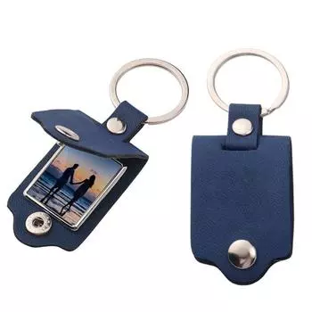 Брелок для ключей с фотографией из искусственной кожи для автомобиля, подарок на День святого Валентина, брелки для ключей, Рождество красный