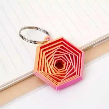 Брелок для ключей с фрактальным 3D-принтом, креативная геометрическая игрушка-шестиугольник для пальцев, подарок на день рождения Style 4