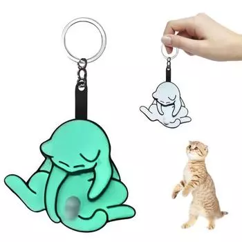 Брелок для ключей с изображением кота, напечатанный на 3D-принтере, прочный, портативный, светящийся в темноте, белый, держатель для ключей, сумка, рюкзак, подвесное украшение, украшение