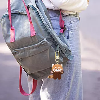 Брелок для ключей с изображением красной панды, двухсторонний, вышитый для подарка на праздник Style A