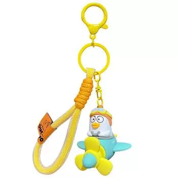 Брелок для ключей с изображением маленькой утки Лю, 3D-брелок, аксессуары для автомобиля, украшение для школьного рюкзака, пара Style 2