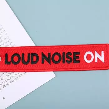 Брелок для ключей с изображением мотоцикла, брелок с вышивкой для автомобиля, громкий шум, громкие трубы, брелок as the picture