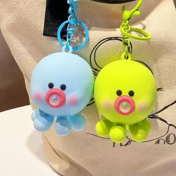 Брелок для ключей с изображением мультяшного осьминога, пузырчатая кукла-осьминог, брелок для ключей, подарок на день рождения random 1pc