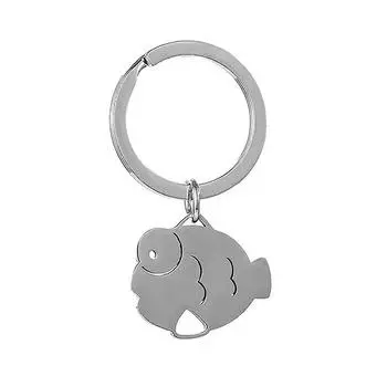 Брелок для ключей с изображением рыбной кости, кошки, рыбы, пара ключей, милый кулон, подвеска в виде сумки