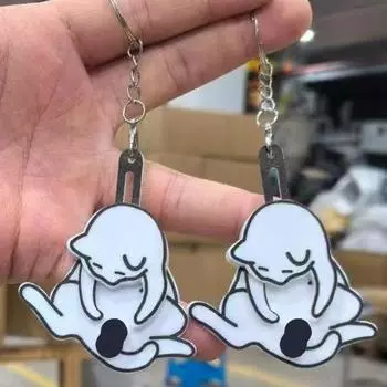 Брелок для ключей с изображением шевелящегося кота, вращающиеся шарики для кошек, игрушка для снятия стресса, брелок с изображением котенка, подвеска для любителей кошек, подарочные пакеты и брелоки A