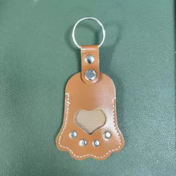 Брелок для ключей с изображением собаки из кожи дыни — милое хранилище для шерсти питомца и памятный амулет красный