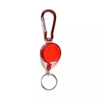 Брелок для ключей с карабином, кольцо, выдвижной держатель для бейджа для удостоверения личности ски-пасса белый