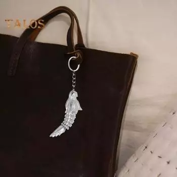 Брелок для ключей с костяным драконом, кулон, готическая 3D подвижная фигурка дракона с металлическим брелоком, брелок с мифическим фэнтезийным драконом зелёный