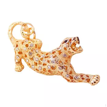 Брелок для ключей с леопардовым принтом и стразами, блестящий, креативный, с животным, для автомобиля