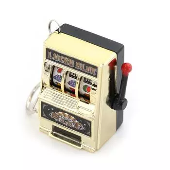 Брелок для ключей с мини-слотом и флеш-игрой, брелок с подвеской на удачу