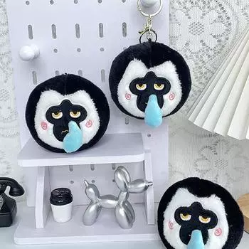 Брелок для ключей с мультяшной обезьяной, креативная, смешная, сопливая обезьяна, кавайная, подвеска в виде животного, сумка, автомобильный брелок