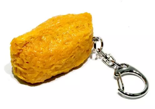 Брелок для ключей с образцом еды Инари суши, который выглядит как съешь его 035TK ты коричневый