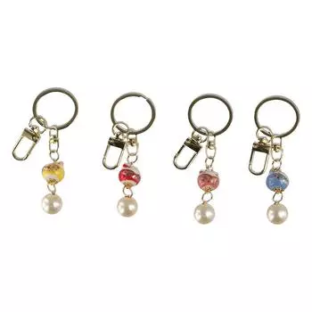 Брелок для ключей с перламутровой керамической кошкой, мультяшный автомобиль, модный кулон Maneki Neko, детские игрушки розовый