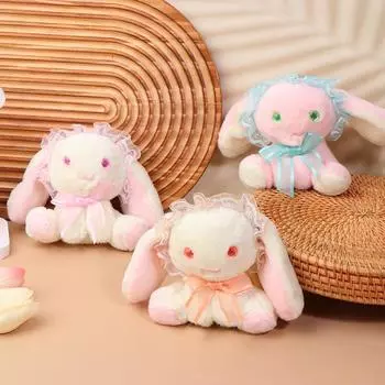 Брелок для ключей с плюшевой игрушкой в виде зайчика-банни, мультяшная милая мягкая кукла, брелок для ключей от машины, рюкзак, сумка, декор для детей, подарок A2