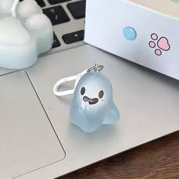 Брелок для ключей с привидением на Хэллоуин, мультяшная желейная кукла, кулон для телефона, чехол для наушников, подвеска, сумка, декор, автомобильный брелок A3