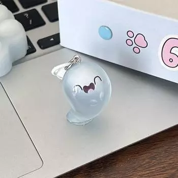 Брелок для ключей с привидением на Хэллоуин, мультяшная желейная кукла, кулон для телефона, чехол для наушников, подвеска, сумка, декор, автомобильный брелок as the picture