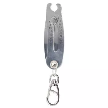 Брелок для ключей с проверкой размера резьбы, портативный точный измеритель размера гаек и болтов, дюймовая метрическая шкала 2