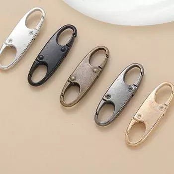 Брелок для ключей с пружинной пряжкой в форме буквы S и буквы 8 и мини-молнией для регулировки длины цепочки