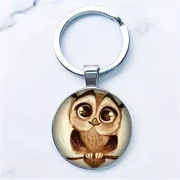 Брелок для ключей с рисунком в виде сумки One Size серебряный