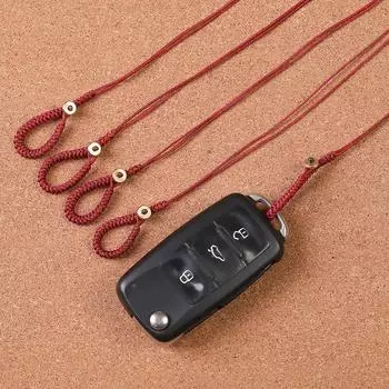 Брелок для ключей с узлом из винно-красного бриллианта, с медной пряжкой