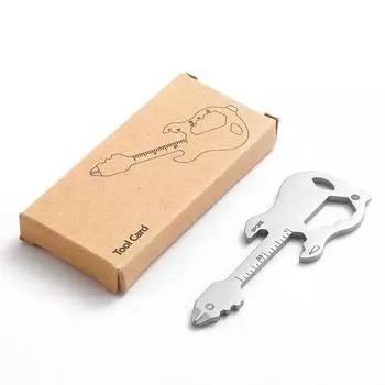 Брелок для ключей с велосипедными спицами, многофункциональная открывалка для бутылок Guitar серебряный