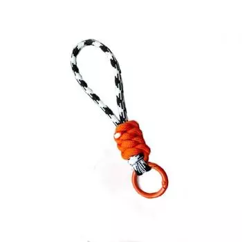 Брелок для ключей с защитой от потери, креативный плетеный шнурок, подвесной аксессуар black&white&orange