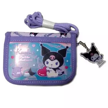 Брелок для ключей Sanrio с голограммой для девочек, двухуровневый кошелек-колье