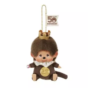 Брелок для ключей Sekiguchi 50th Party Monchhichi Big Face из нержавеющей стали 203277 Давайте!