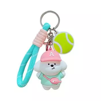 Брелок для ключей «Щенок» с изображением животных, мультяшный автомобильный брелок для ключей «Кваи», брелок для ключей «Собака-новичок» для детей Style 3