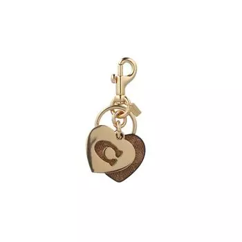 Брелок для ключей Signature Metal Heart Key Ring CZ931 IMXHE [Coach] IM/Tan/Brown [Б/у]