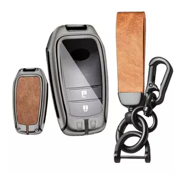 Брелок для ключей Smart Key Case Key Cover Key Protection для Toyota New Harrier 80 Series Yaris Cross Hilux Land Cruiser 200 Series Crazy Horse Leather Car