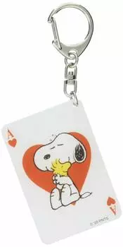 Брелок для ключей Snoopy SNOOPY в виде игральной карты Heart PEANUTS