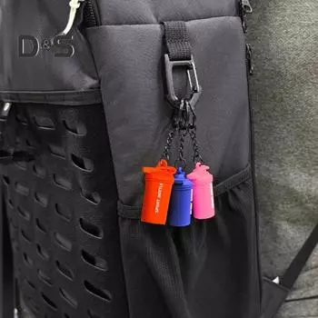 Брелок для ключей со штангой и гирей, резиновая спортивная бутылка, подарочный пакет в спортивном стиле, аксессуары 3pcs