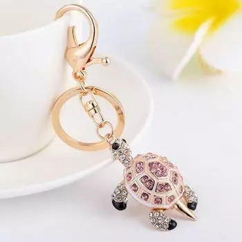 Брелок для ключей со стразами, подвеска-подвеска «Удача», новый брелок в виде черепахи, брелок для ключей от машины Style 1