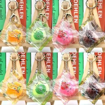 Брелок для ключей «Сжимай ананасовый хлеб», новинка, медленный отскок, щепотка, кулон, украшения для рюкзака Yellow-Style 2