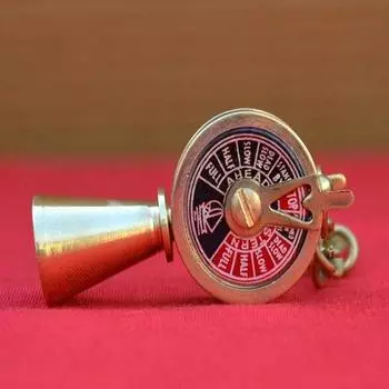 Брелок для ключей «Телеграф» с блестящей отделкой из чистой латуни, размер 2 дюйма